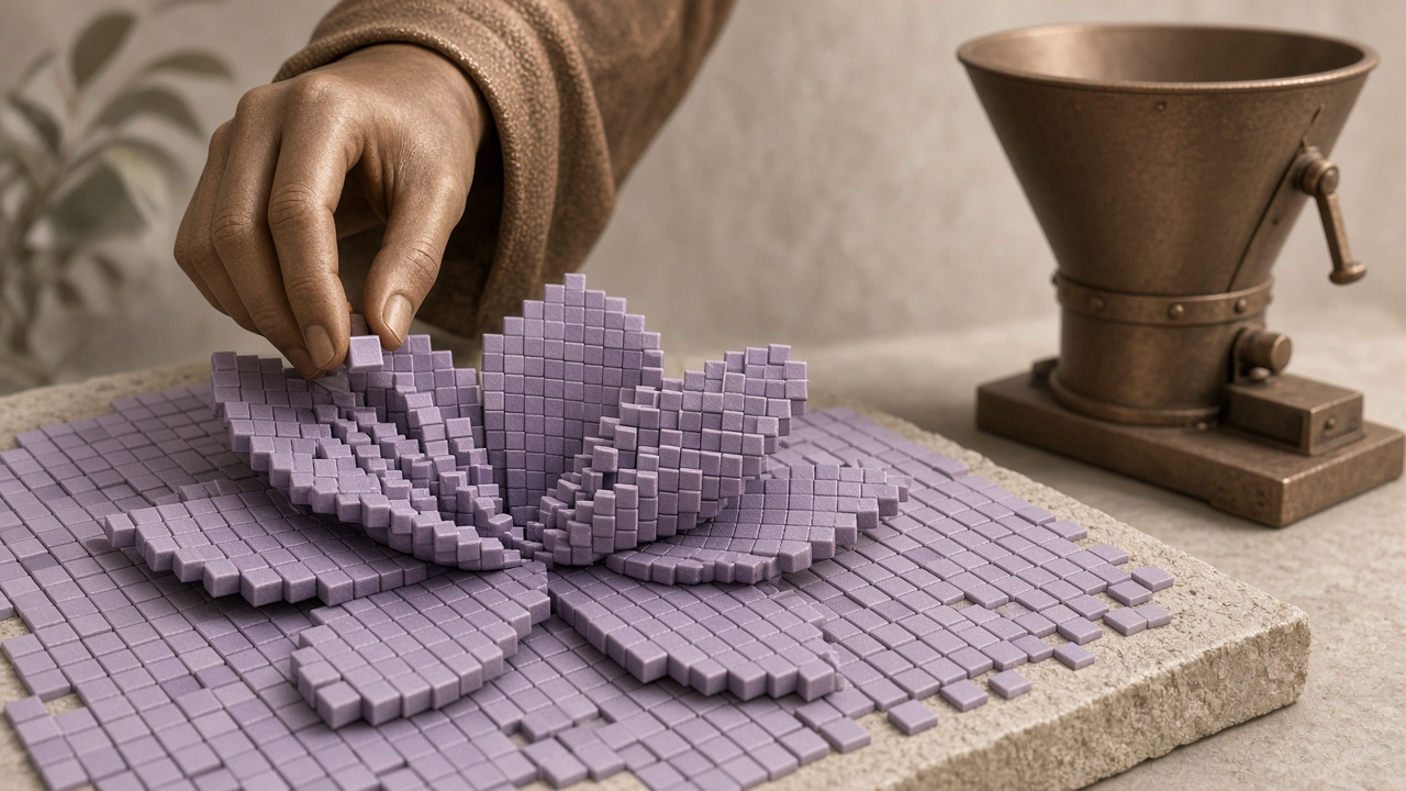 An image being painted pixel by pixel without a compressed latent layer in between